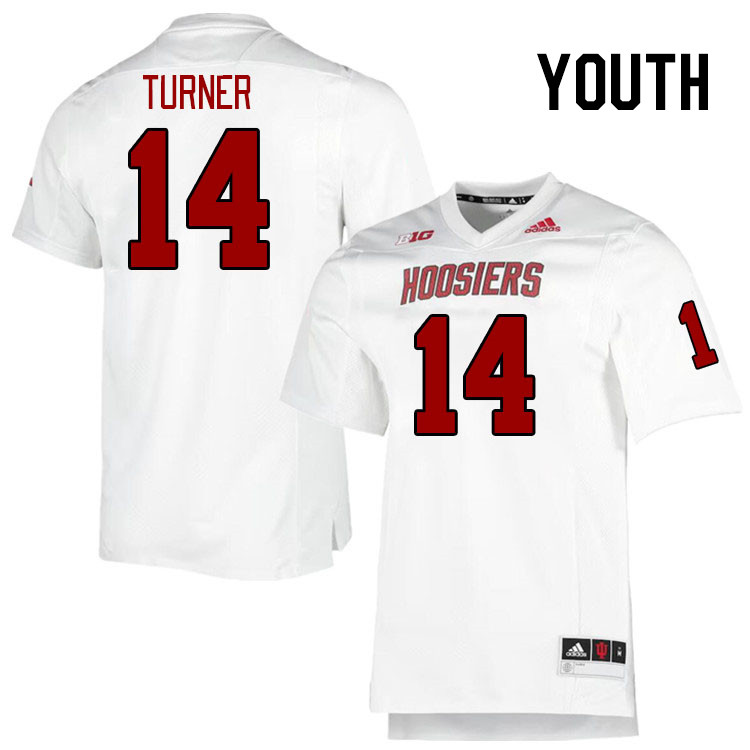 Youth #14 Kaiden Turner Indiana Hoosiers College Football Jerseys Stitched-Retro
